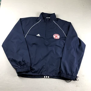 Boston Red Sox Jacket Mens Large Blue Jersey Lined MLB Baseball Windbreaker - Picture 1 of 12