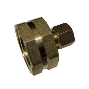 10) 1/4" OD Compression x 3/4 FHT Garden Hose Threaded Female Adapter, Lead Free - Picture 1 of 2