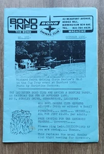 Bond Owners Club - Bond Info - The Bond Magazine - No 187 October 1986 - Picture 1 of 3