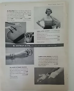 1952 arm full of Coro bangle bracelets vintage jewelry at B Altman & Co ad - Picture 1 of 1