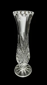 Cristal D'Arques Durand Masquerade 7” Bud Vase Clear Cut Hand Blown Crystal - Picture 1 of 6