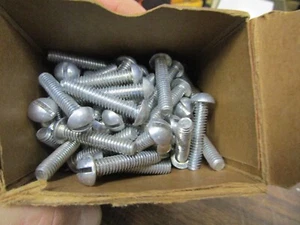 40 NOS American 1/4-20 X 1-1/4" Steel Round Head Slotted Machine Screws USA - Picture 1 of 4