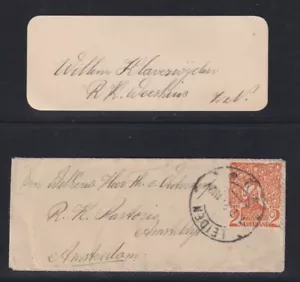 Niederlande 1923 Ausgabe (NVPH 111, SC 114) gest. auf Herren-Visitenkartenhülle - Bild 1 von 1