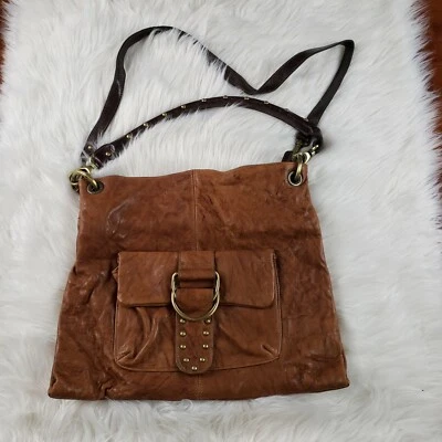 美丽的 Pietro Alessandro 正品棕色皮革手提包钱包手拿包 二手状况完好 — 第 1/4 张图片