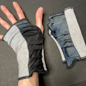 Mummy Fingerless Gloves Halloween Costume Cosplay Arm Covers Wrist Wraps Zombie - Picture 1 of 6