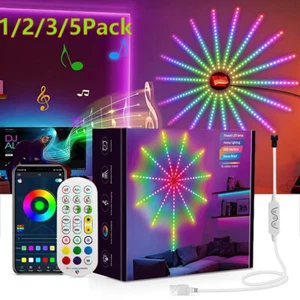 RGB Firework LED Strip Lights Color Changing Music Sound Sync Bluetooth Remote - Picture 1 of 17
