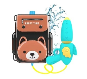 Kids Bear Water Gun Blaster Backpack Summer Beach Pool Toy - Picture 1 of 2