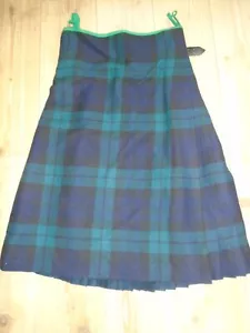 BLACKWATCH KILT NO.1 WAIST 81CM LENGTH 77CM BRITISH ARMY ISSUE - Foto 1 di 9