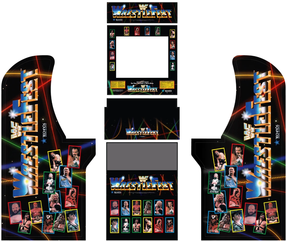Arcade 1UP Cabinet graphics / artwork full cabinet - WWF Wrestlefest wrestling