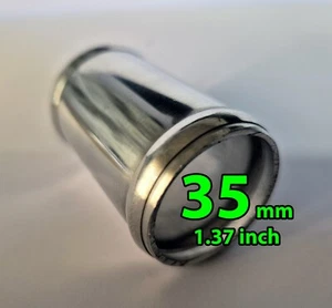 Acoplador de tubería de aluminio de 35 mm 1,37" manguera de silicona adaptador conector L:60 mm - Imagen 1 de 2