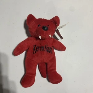 Vintage 1999 WCW Kevin Nash Racing roter Plüschbär - Bild 1 von 5