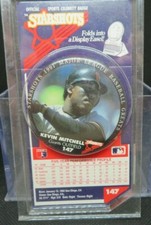 1991 STARSHOTS BUTTON KEVIN MITCHELL147 IN PACKAGE
