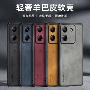 For Xiaomi Poco M7 Pro 5G, Luxury Business Retro Leather Soft Rubber Case Cover - Picture 1 of 11