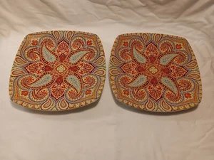 222 Fifth Resplendent Spring 8” Salad Plates Set Of 2  - Picture 1 of 7