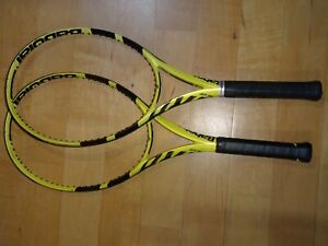 2X Babolat Pure Aero 2019 Tennis Racquets 4 1/4 bundle pair