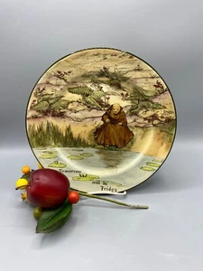 Antico piatto da esposizione anni 20 Royal Doulton dipinto a mano, domani sarà venerdì - Foto 1 di 9