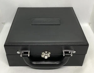 "John Varvatos Gafas Artesanales Cuero Negro Vacío Caja de Presentación 9.1/4""" - Imagen 1 de 15