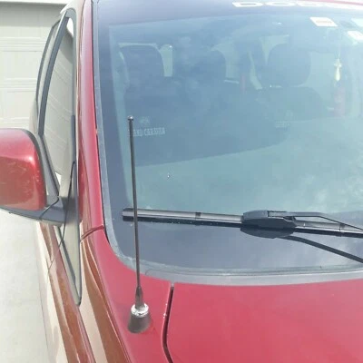 Mástil de antena de acero inoxidable negro de 9" radio de alimentación para Dodge Grand Caravan 1997-2007 Foto 1 de 4