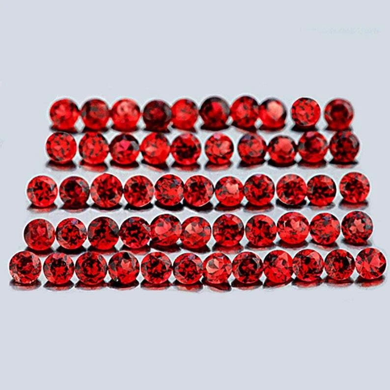 Red Garnet Round 2.50 mm 30 pieces, Flawless-VVS, Natural Loose Gemstone - Image 1 of 1