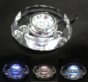 13 LED Crystal Light Stand, 2 in 1 Dual Function Light, Rainbow & White in One, - Picture 1 of 7