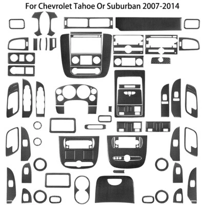 Juego completo de cubierta interior de fibra de carbono para Silverado/tahoe/sierra 2007-2014 Foto 1 de 4