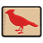 Cardinal Bird Standing Solid Multi-Color Embroidered Iron-On Patch Applique