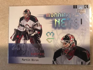 2001-02 UD Mask Collection #104 Martin Biron - Manning The Nets - Sabres - Picture 1 of 2