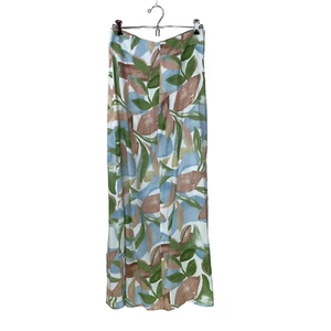 NWT Girl and The Sun Womens Size 6 Deep Side Slit Maxi Fiorella Green Skirt New - Picture 1 of 7