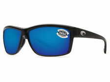Costa Del Mar Mag Bay Men's Sunglasses with Shiny Black Frame and Grey Blue Mirror (AA-11-OBMGLP)