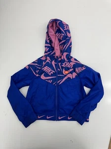 Nike Blue Pink Full Zip Athletic Jacket Girls Size Large - Picture 1 of 6