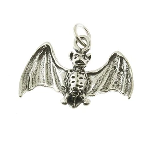 Dije de murciélago de plata esterlina 925 hecho en EE. UU. - Imagen 1 de 2