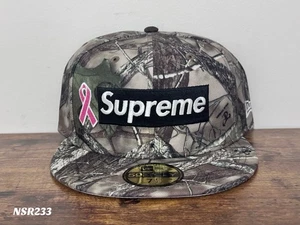 Supreme Breast Cancer Awareness Box Logo New Era Truetimber HTC FALL CAMO SIZE - Bild 1 von 7