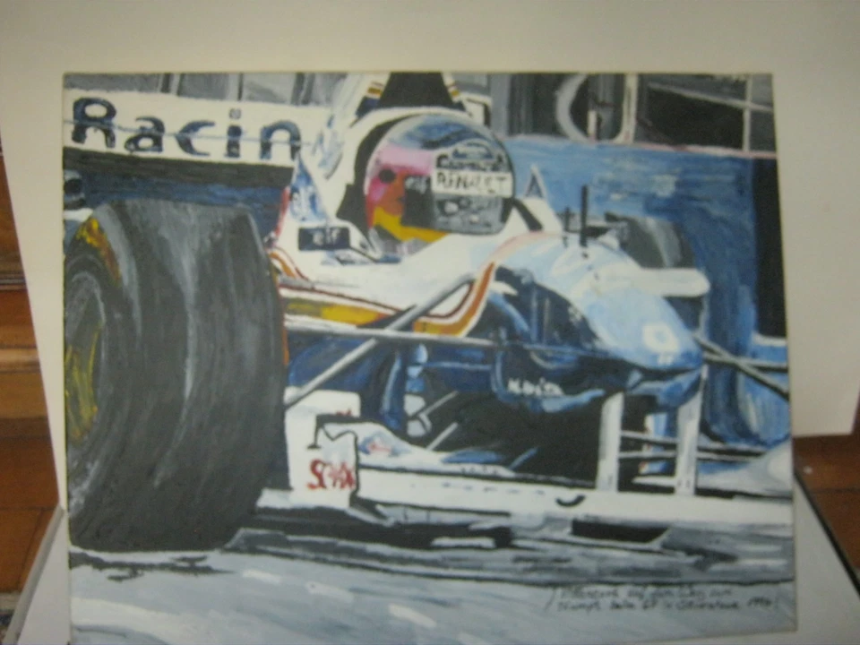 Картина маслом J. Villneuve Williams Win Silverstone 1996 50 см X 40 см - Изображение 1 из 1