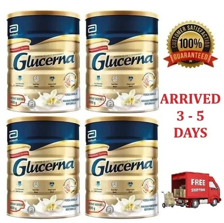 Abbott Glucerna Milk Powder 800g Vanila-2 Cans Fast Ship
