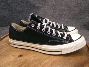 Converse Chuck 70 Low Herren Größe 10,5 US Schwarz Weiß Canvas Turnschuhe Schuhe - Bild 1 von 12