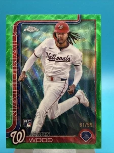 James Wood 2025 Topps Chrome Green Wave #132 81/99 RC - Picture 1 of 2