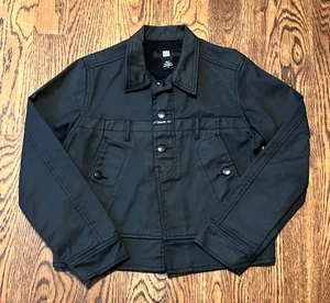 Marithe Francois Girbaud Jacket Womens Medium Denim Black Y2K Streetwear Jeans - Picture 1 of 3