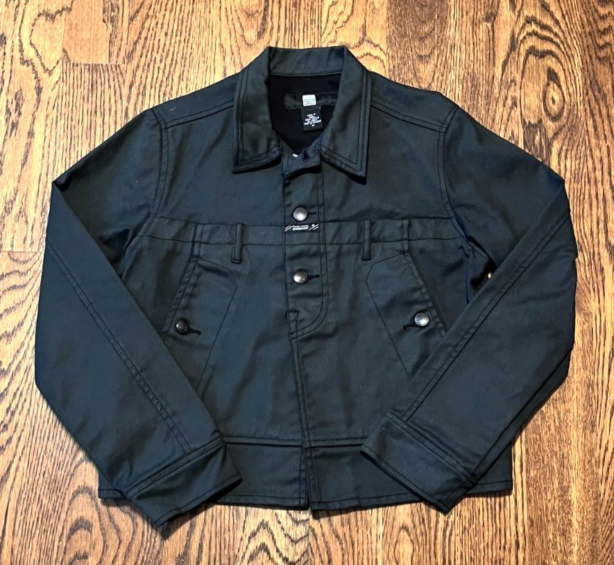 Marithe Francois Girbaud Jacket Womens Medium Denim Black Y2K Streetwear Jeans - image 1 of 3