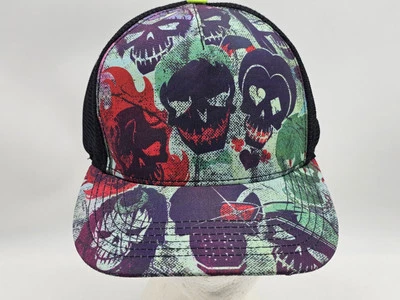 DC COMICS ДЖОКЕР ХАРЛИ КВИНН САМОУБИЙСТВА ОТРЯД ЧЕРЕП ВОДИТЕЛЬ ГРУЗОВИКА ШЛЯПА КЕПКА БЕЙСБОЛКИ СЕТКИ - Изображение 1 из 4