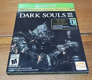 Dark Souls III 3 Day One Edition (Xbox One 2016) Case/Slipcover/Soundtrack/Map - Picture 1 of 8