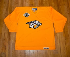 Yellow CCM NASHVILLE PREDATORS NHL Hockey Jersey Adult XL Budlight Promo - Picture 1 of 4