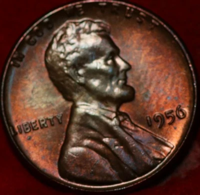 Uncirculated 1956 Philadelphia Mint Copper Lincoln Wheat Cent - Image 1 of 2