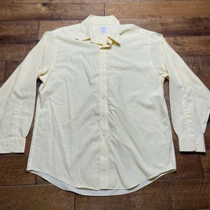 Camicia uomo BROOKS BROTHERS 346 gialla Supima cotone collo abbottonato grande - Foto 1 di 7