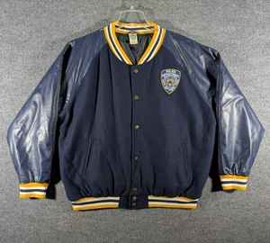 Chaqueta Universitaria NYPD Letterman Azul Marino Talla XL Departamento de Policía de Nueva York - Imagen 1 de 19