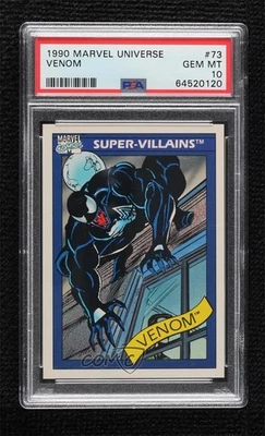 1990 Impel Marvel Universe Super-Villains Venom #73 PSA 10 GEM MT - Image 1 of 3