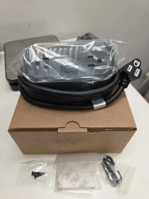 Soporte de marca CubieMini negro BPECM 2 puertos USB-A 2 tomas resistentes a manipulaciones Foto 1 de 4