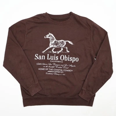 Sudadera Vaquera San Luis Obispo California Marrón Para Hombre Talla Mediana Foto 1 de 4
