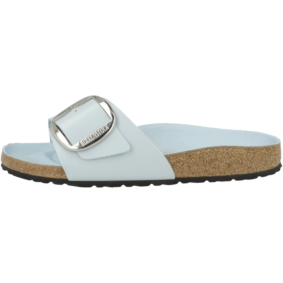 Birkenstock Madrid Big Buckle De Cuero Natural Zapatillas Chicas - Imagen 1 de 1