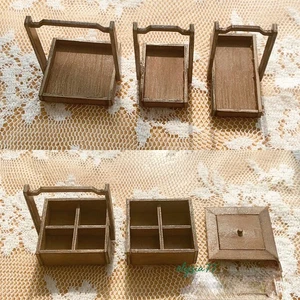 8PC Chinese Court Food Unfinished Box 1:12 Scale Dollhouse Miniatures Furniture - Picture 1 of 5