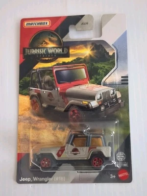 New! 2025 Matchbox Jurassic World Rebirth Park Jeep Wrangler  1:64 - Image 1 of 4